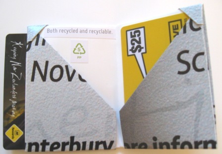 Recycled Adshel poster card holders